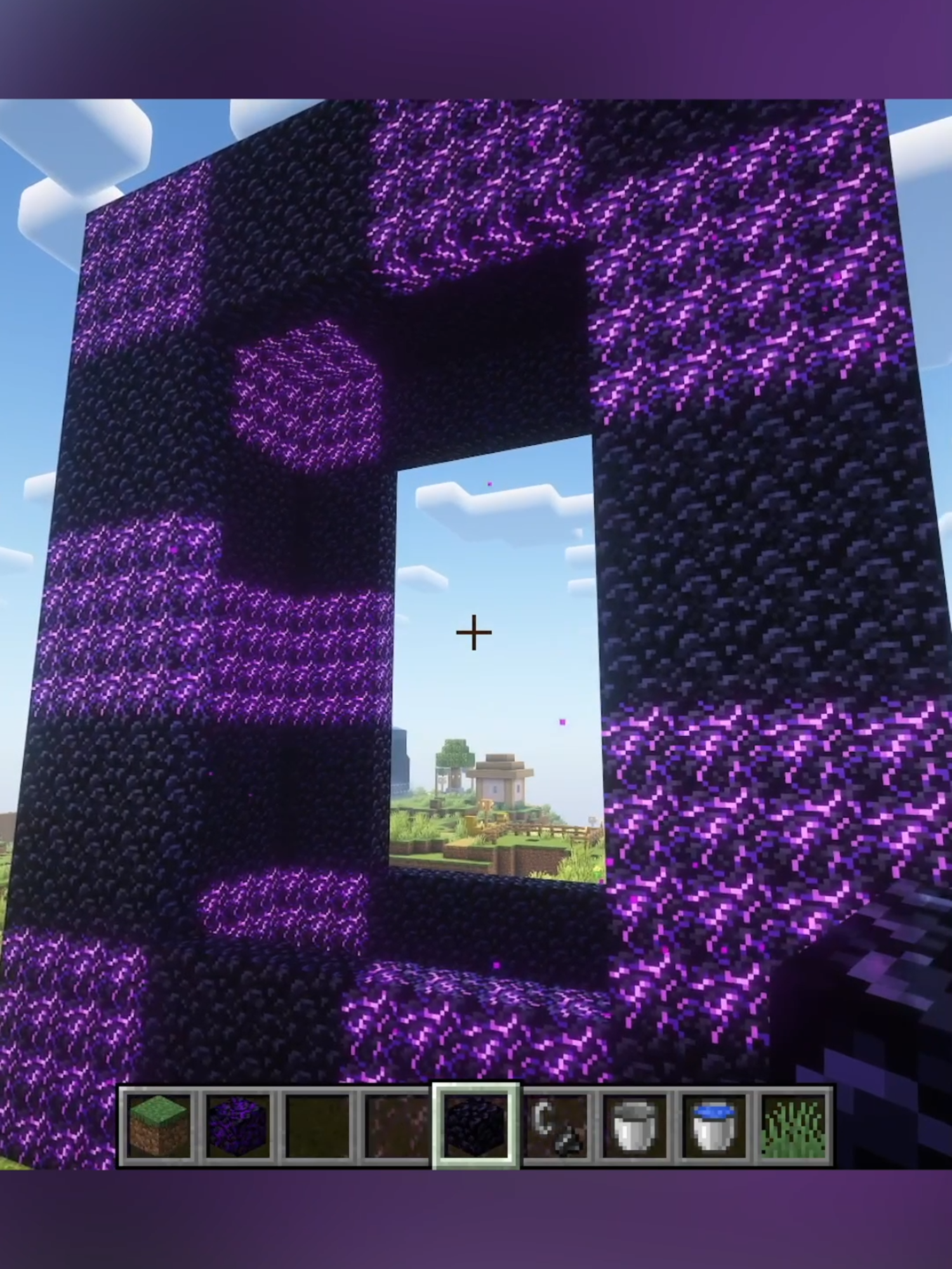 ネザーゲート普通に作ってませんよね？     #マイクラ #マインクラフト