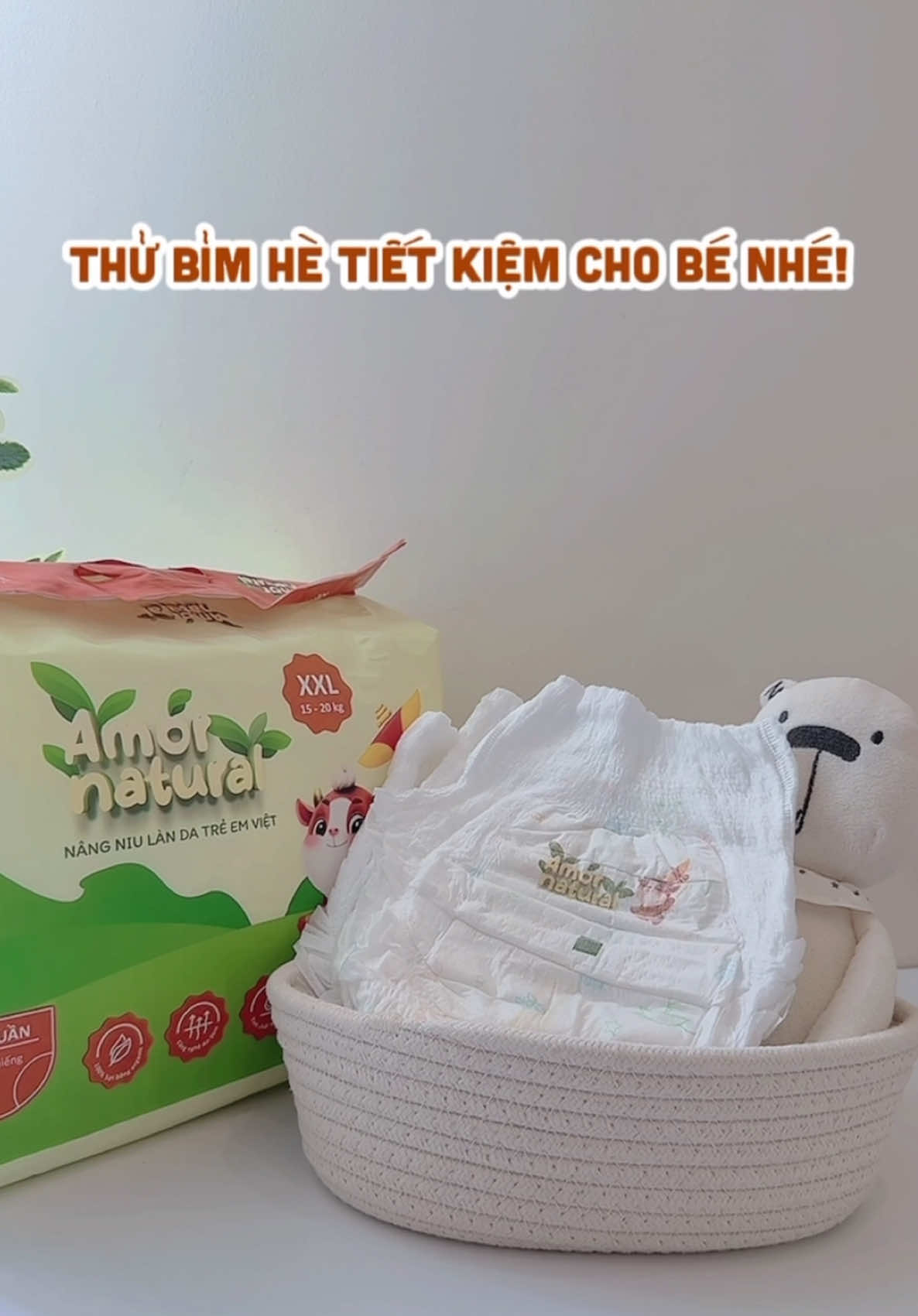 Bỉm hè gọi tên Amor natural, dòng bỉm thương hiệu Việt, giá phù hợp vs những bố mẹ muốn tìm dòng bỉm vừa tốt vừa kinh tế cho con  #amor #amornatural #bimamor #bimmongthamhuttot #bimvietnam #methongthai #review #bimdem 