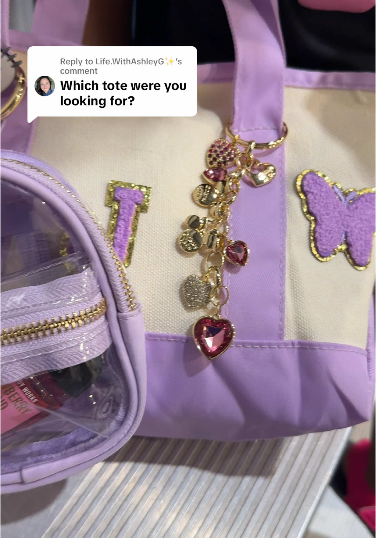 Replying to @Life.WithAshleyG✨ The viral @Hobby Lobby custom tote! 💜 Finally found some after going to 4 stores ✨ #hobbylobby #tote #bag