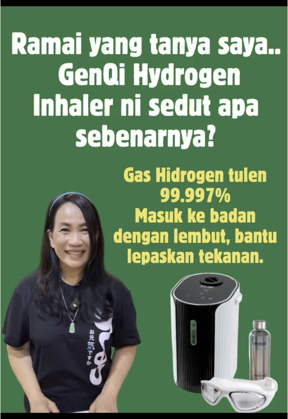 “Ini bukan oksigen… Tapi buat saya rasa lebih tenang.” Ramai orang tengok saya sedut gas dari mesin ni, dan semua tanya benda yang sama: “Awak sedut apa tu? Oksigen ke?” Sebenarnya bukan. Saya sedut Gas Hidrogen tulen 99.997%, lembut masuk ke badan dan bantu saya rasa lebih ringan, lebih relaks. Saya paling suka guna masa letih, tekanan tinggi, atau bila nak kosongkan fikiran — 30 minit je, tapi rasa macam dapat nafas baru. Kita selalu jaga kerja, jaga orang lain…Tapi badan kita pun perlukan perhatian. Kalau anda pun selalu penat, stress, dan nak cuba cara rehat yang lebih moden & lembut — PM saya. Saya akan tunjuk cara guna dan bantu anda mula step by step. #GenQiHydrogen #MesinRehatModen #SedutHydrogen   #TekananKerja #RehatkanBadan #GayaHidupSihat    #PenjagaanDiri #30MinitUntukDiri #GenQiHydrogenInhaler  #gurufion #fionseng  ⸻ 如果你接下来要推这支影片进广告，我也可以再帮你整理一版15秒高钩子开场脚本。你要吗？还是也要我整理英文市场版本一起用？