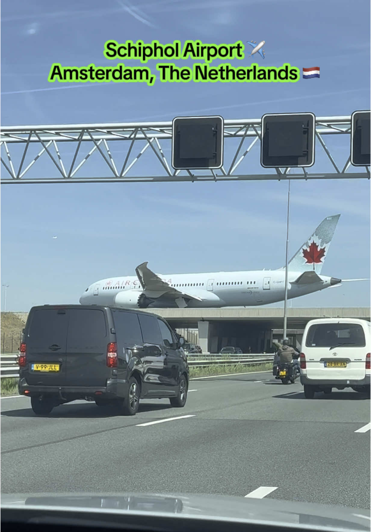 View from outside Schiphol airport. #netherlands #schiphol #plane #airport 