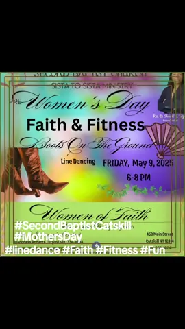 Second Baptist Church Catskill Women's Ministry Faith & Fitness. #linedancing #faith #Fitness #fun 