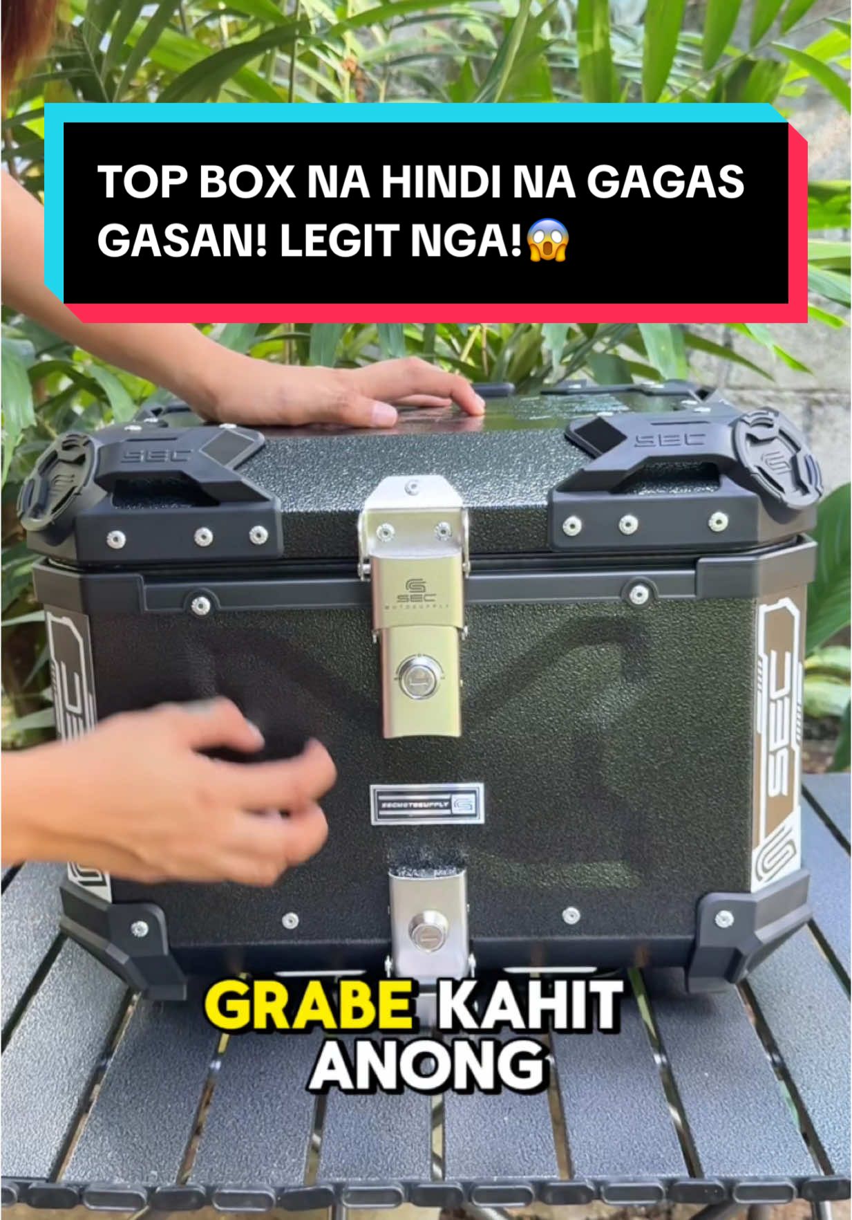 SEC 45 Liter Alloy top box  Scratch Proof! LEGIT NGA!😱 #45ltopbox #sectopbox #alloytopbox #secalloytopbox #hardplastic #hardplastictopbox #45ltopbox #secalloytopbox #motorcycle #motorcycleaccessories #fy #fyp #fypage #fypシ゚ #fypp #fypp 