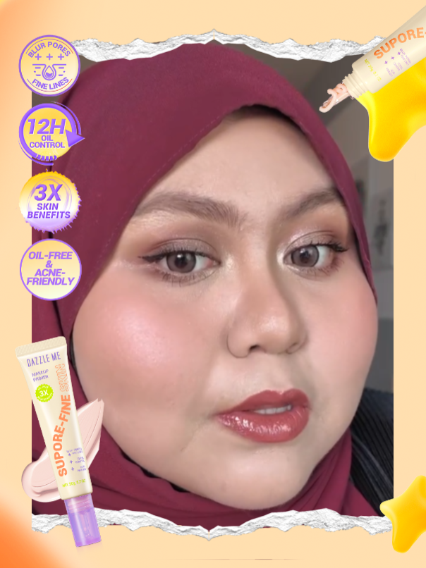 Guys… pls BUY this primer 🙏🏻 pores HILANG, flawless terus 🤍🔥 #DazzleMe #DazzleMeMY #PorePrimer #Flawless #Smooth #fyp