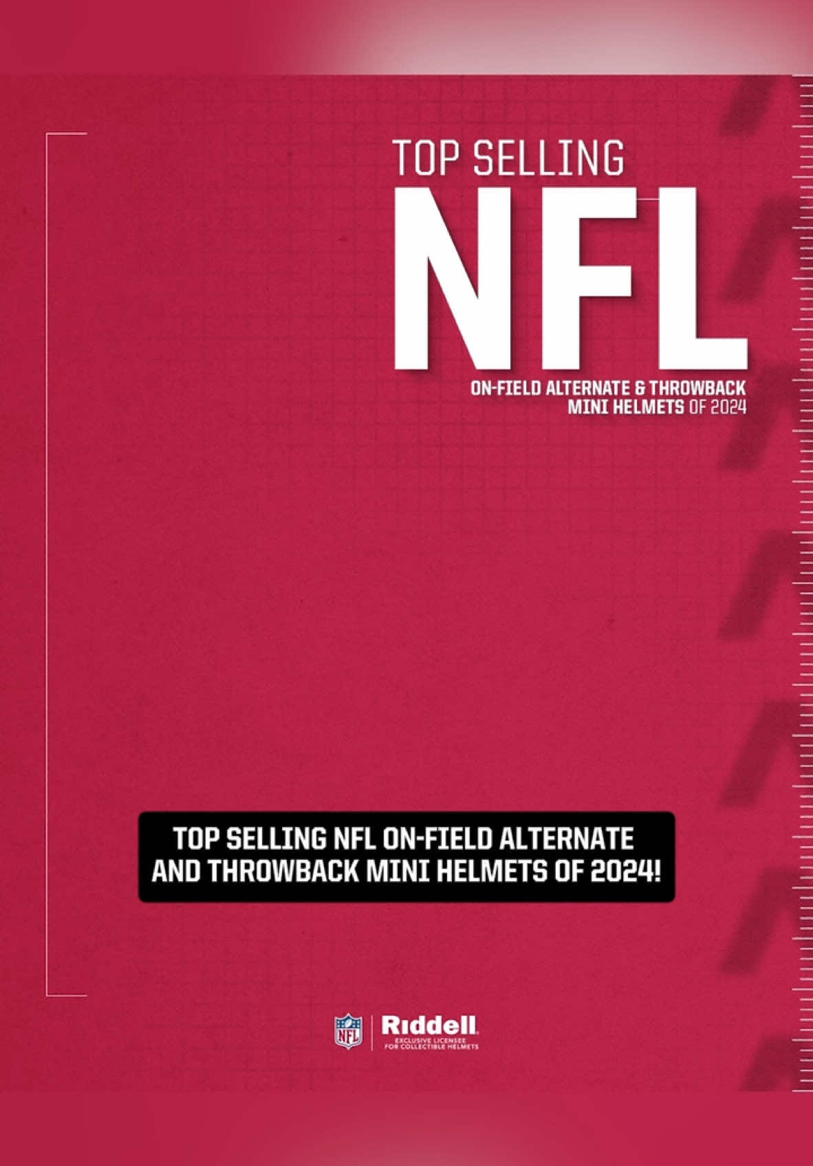 The top selling NFL mini helmets of 2024, Part 2: On-Field Alternate & Throwback 🔥 #collectibles #riddell #helmet 