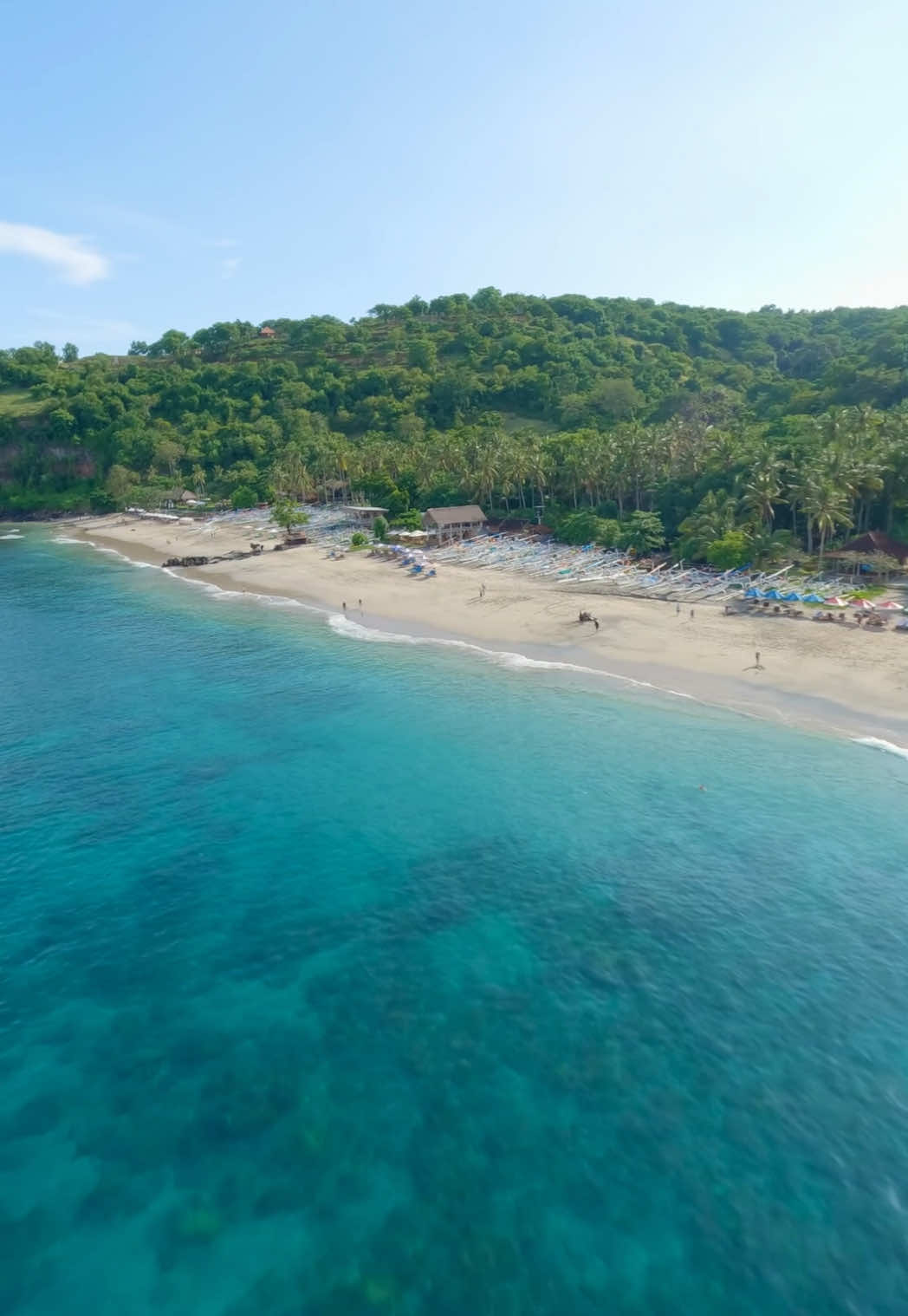 📍 Virgin Beach from the sky 🚁 #bali #beach #drone #fpv #virginbeach #candidasa #beachvibes #travel #guide #PlacesToVisit #trip 