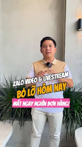 🆘 Tạm quên livestream Tiktok đi, Z A L O A đã lauching tính năng livestream luôn rồi.  - Phân phối chính xác đến tệp khách hàng - Không cần chi quảng cáo tốn kém - Khách xem live đổ thẳng về Hệ thống Private Traffic System, chăm sóc khách khách cũ với chi phí cực thấp  Nếu bạn chưa kích hoạt được tính năng này, hãy comment “CNV CDP”, team Lhoa sẽ hỗ trợ 🔥 #khoacnv #cnvloyalty #cnvcdp #kienthucmarketing #salesmarketing #cskh #chamsockhachhang #loyalty #loyaltyapp #martech #cdp #miniapp #zalominiapp #PrivateTrafficSystem #TranLinhMKT #TLMKT