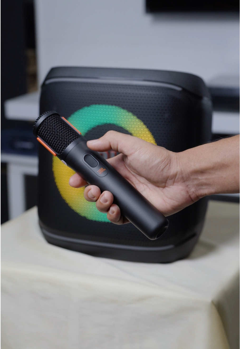 Newest Party Speaker with Dual Wireless Mics! JBL PartyBox Encore II 🔊🎤 . . #microphone #partybox #wireless #jbl #audio #mic #portablespeaker #asmr #bluetoothspeaker #usa #usa_tiktok #unitedstates 