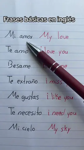 Frases básicas en inglés #aprende #ingles #español #frases #faciles #inglesamericano 