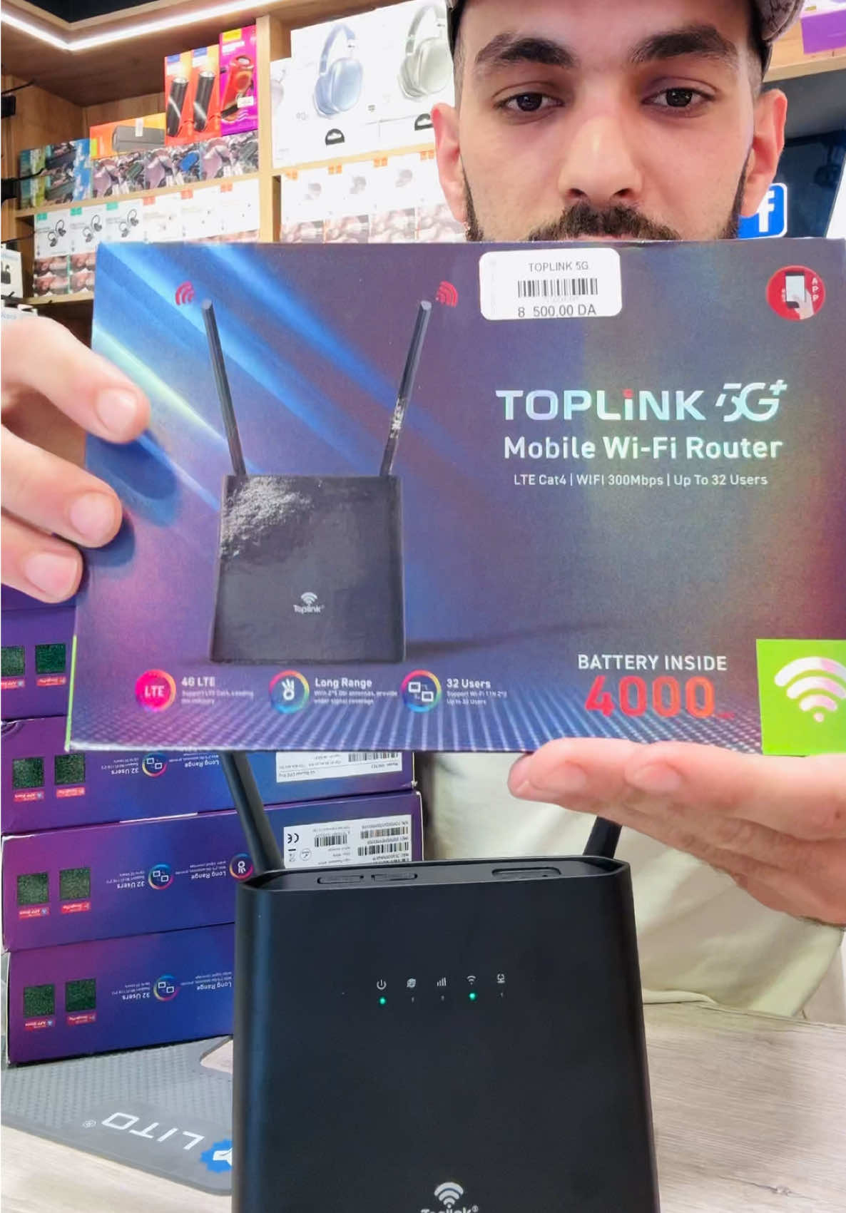 Modem toplink 4G LTE CAT 4 with batterie inside prix promo 8500DA 🔥⚒️ Adress Beymouth en face stade bivouac Mostaghanem #modem #modemlte4g5g #modem4glte #toplink #mostaganem #algerie 