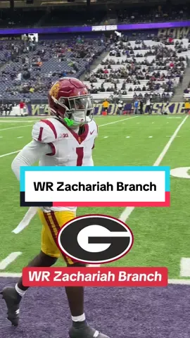 WR Zachariah Branch ➡️ Georgia #fypシ #cfb #cfbplayoff #CollegeFootball #uga #godawgs #fighton #usc #widereceiver #transferportal #gday 