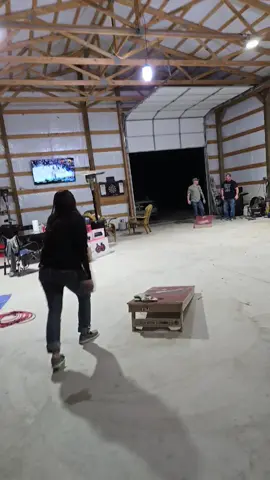 Tried to see if I could still throw some heaters. I think it’s safe to say I can still throw a little bit. 😂 #pitch #cornhole #husband 