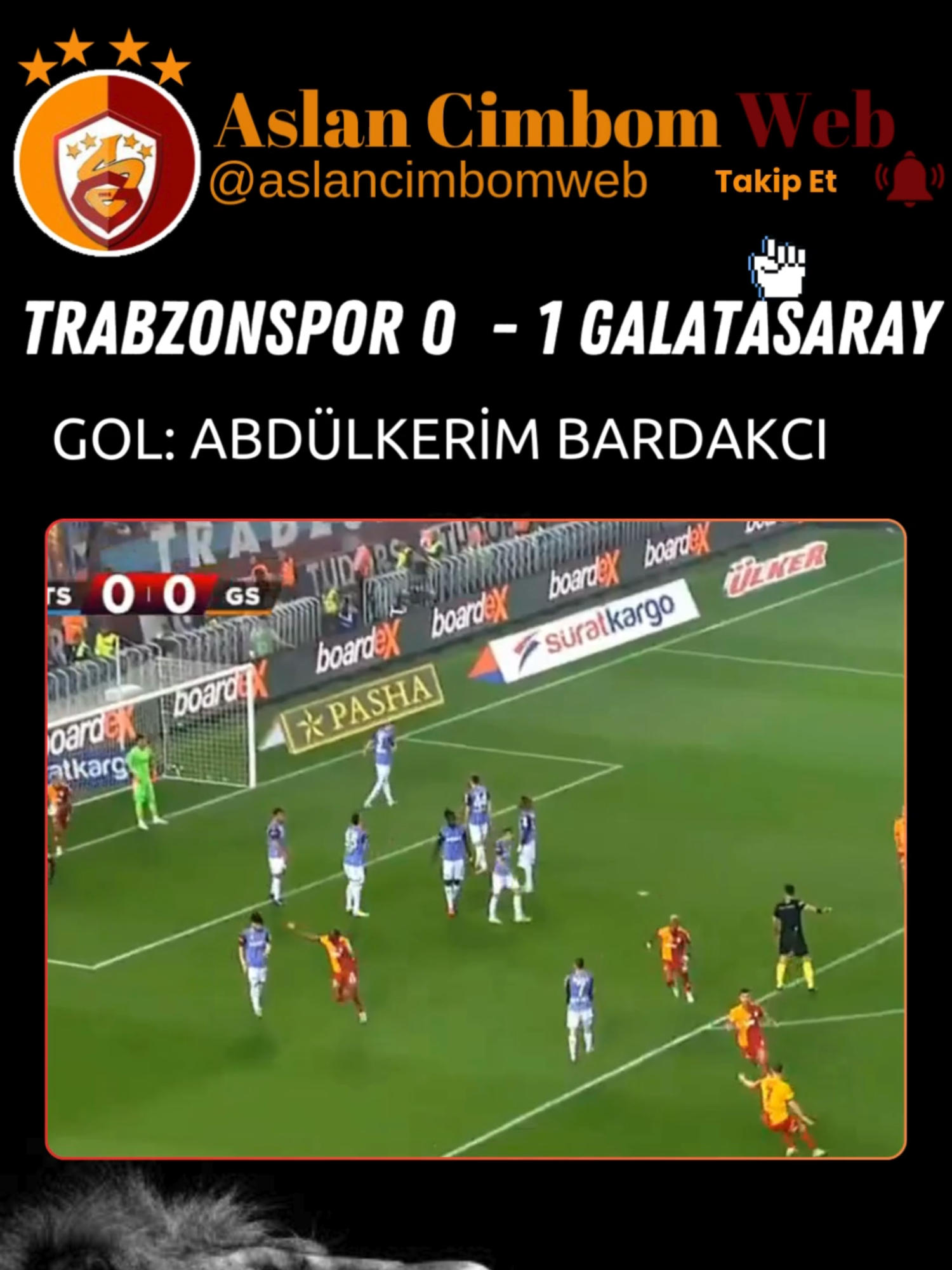 GOOOOOLLLLLL AAABBDÜLLKEERİMMMM #Galatasaray #Trabzonspor #Gs #Ts #TsvGs