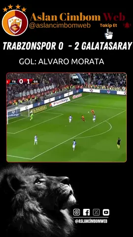 ⚡️ ALVARO MORATA’DAN HARİKA BİR GOL! #Galatasaray #Trabzonspor #Gs #Ts #TsvGs
