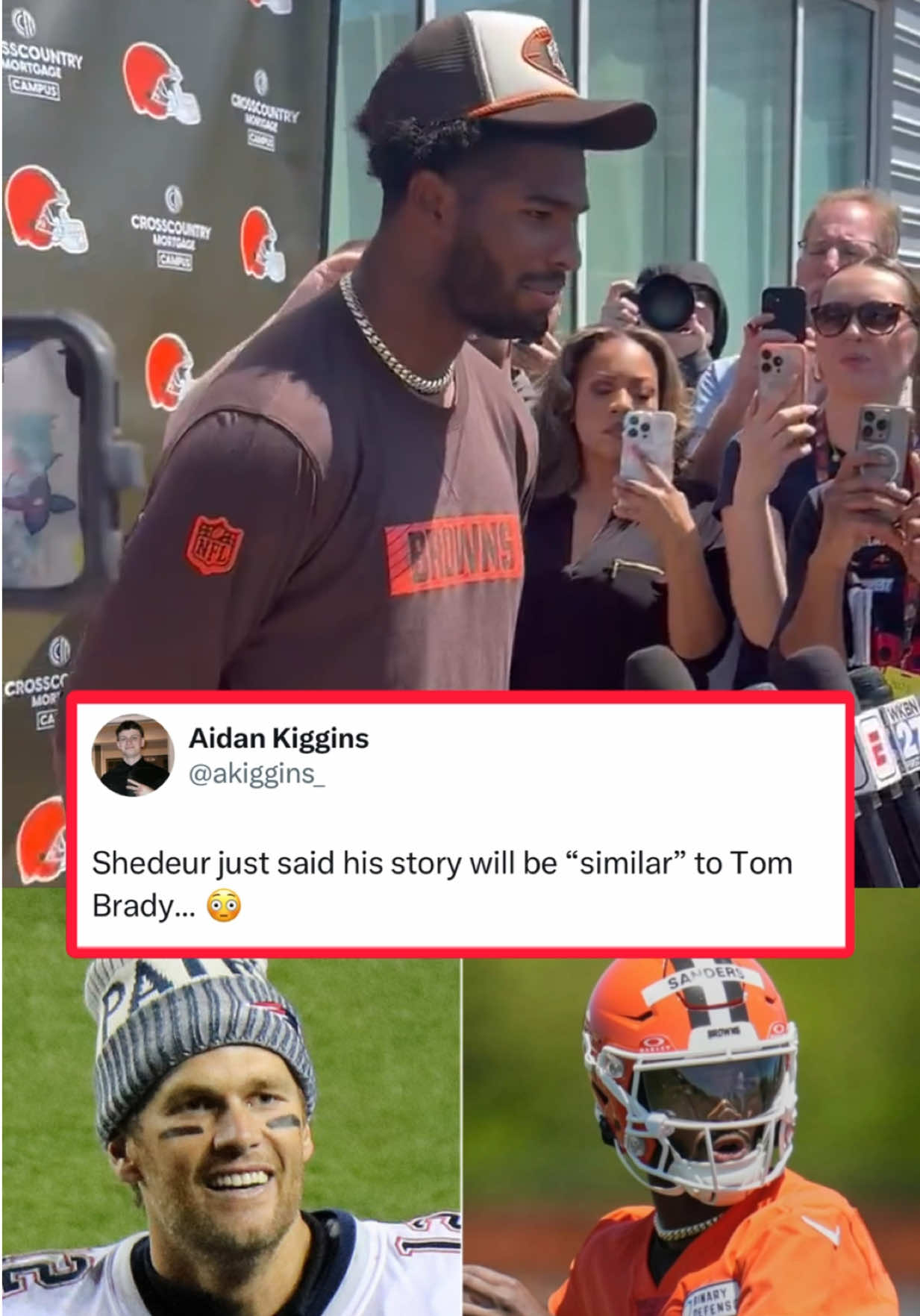 Shedeur just compared himself to Tom Brady 😱 (via JJCoop25/X, h/t akiggins_/X) #shedeursanders #tombrady #nfl #nflfootball #nfltiktok 