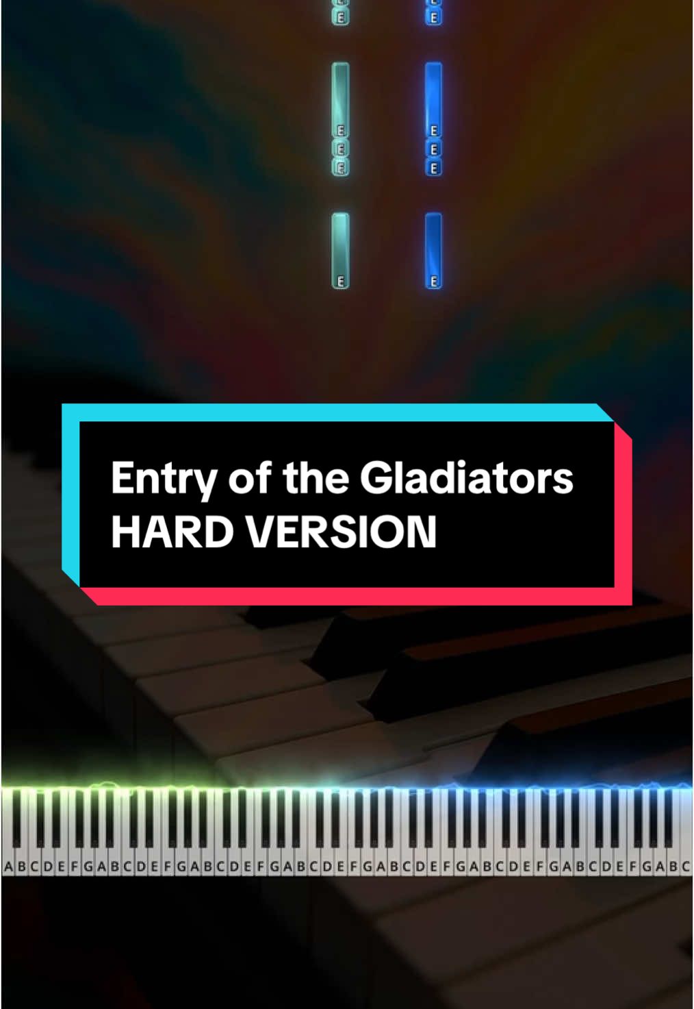 Entry of the Gladiators HARD VERSION - Julius Fucik #satisfying #fyp #tutorial #piano 
