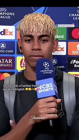 Lamine Yamal speaking English for 20 seconds #viscabarca🔴🔵 #lamineyamal #fyp #english #core #viral? #goat 