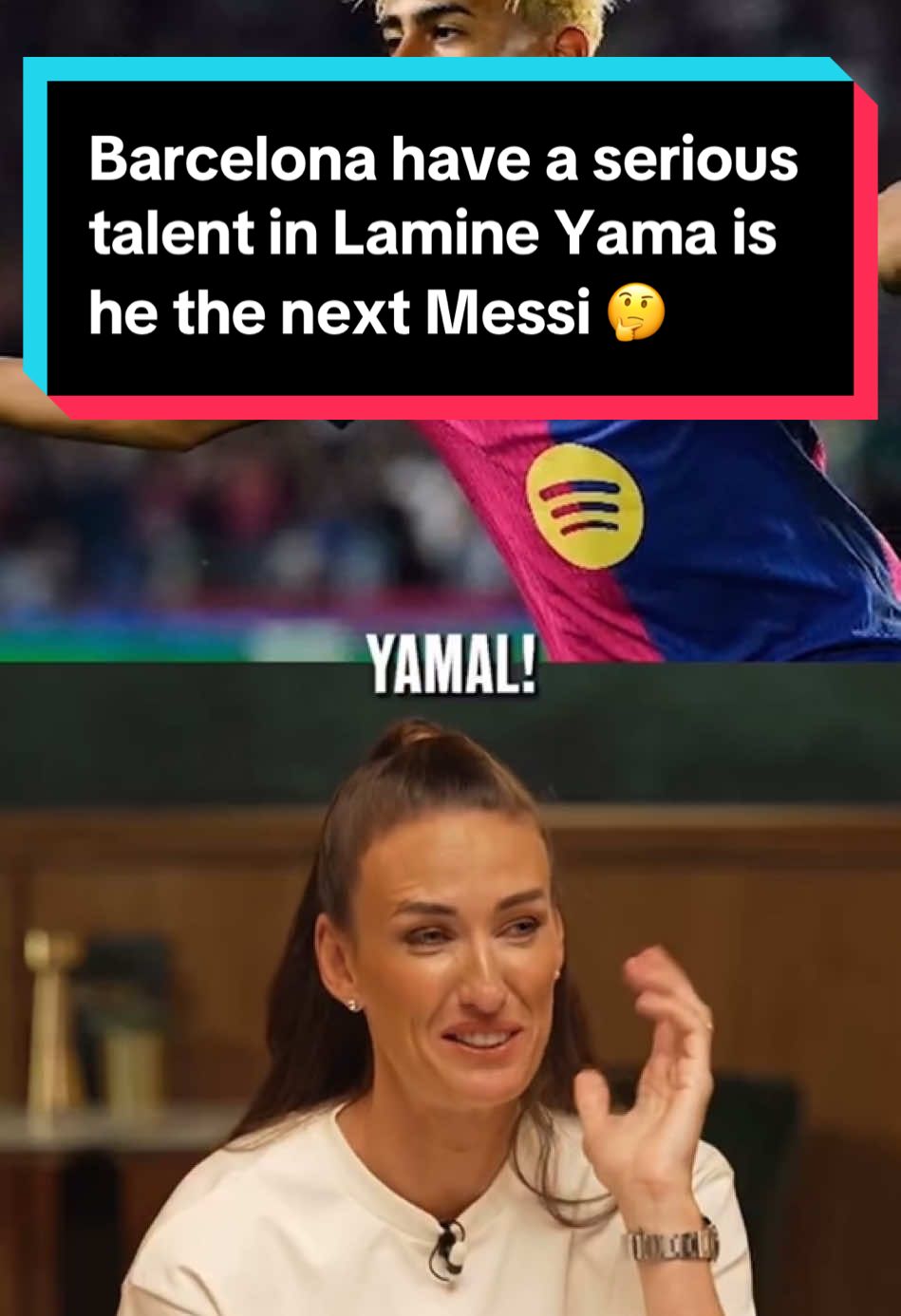 Barcelona have a serious talent in Lamine Yama is he the next Messi 🤔 #theoverlap #sticktofootball #roykeane #garyneville #ianwright #paulscholes #jillscott #lemineyamal #messi #barcelona #barcalonafc #footballtiktok #football #footballpodcast #podcastclip #fyp #videoviral #viral_video 