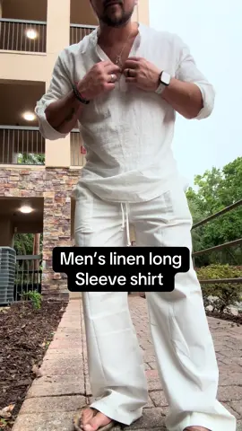 Men’s linen shirt #tiktokshopspringglowup #tiktokshopmemorialday #tiktokmademebuyit #tiktokshopcreatorpicks #menswear #mensfashion #OOTD #linen #linenshirt 