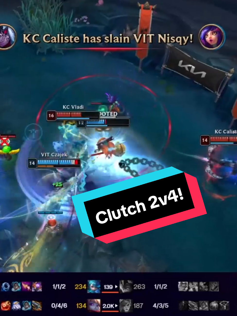 Vladi and Caliste get the 2v4! #LEC 
