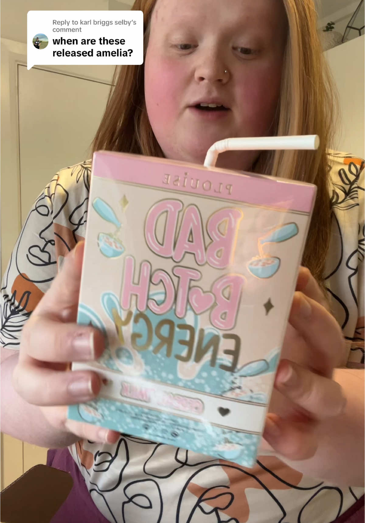 Replying to @karl briggs selby be sure to be following me and @Amelia’s World , tag 2 friends and share the video! I’ll pick someone Sunday 11th of May at 8pm  #plouise #plouisejuiceboxes #badbenergy #giveback #plouisepr 