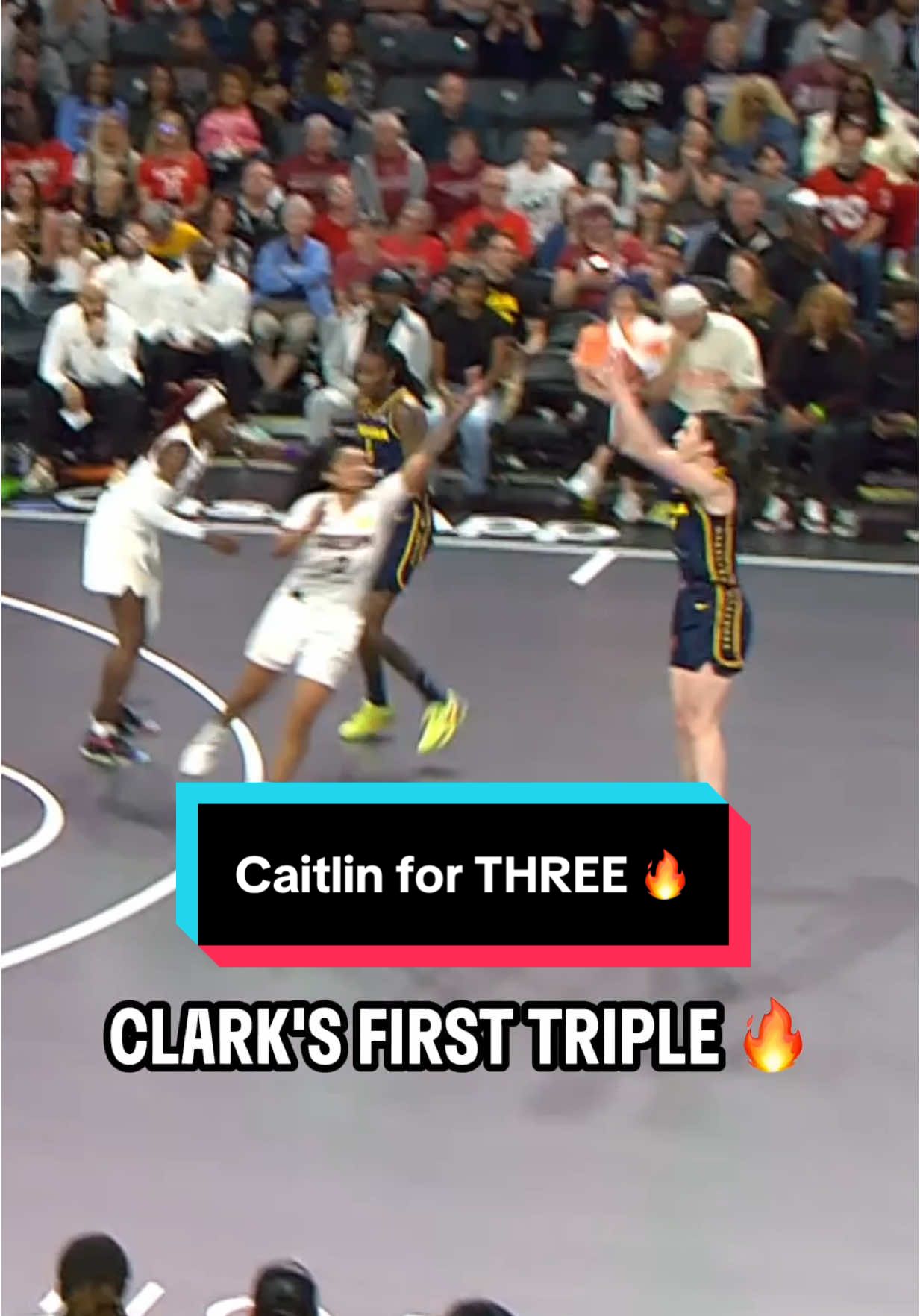 First triple of the day for Caitlin Clark 👌 #caitlinclark #WNBA