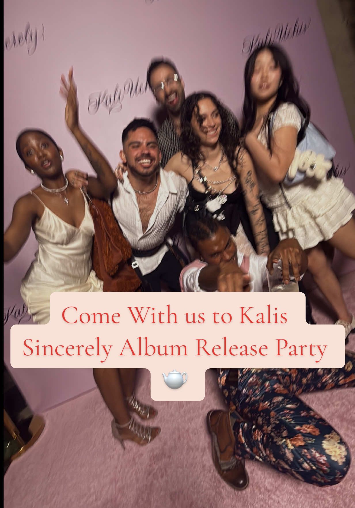 Kuchi Gang Dancers take over @Kali Uchis #sincerely album tea release party🫖🤍🎀 a time was had celebrating this masterpiece🤍🤍🤍 #kaliuchis #releaseparty #grwm #comewithme #teaparty 