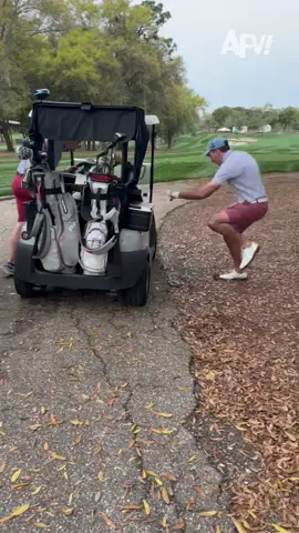 Pranks are fair game on the fairway 🐍🤣 #afv #prank #funnyvideos