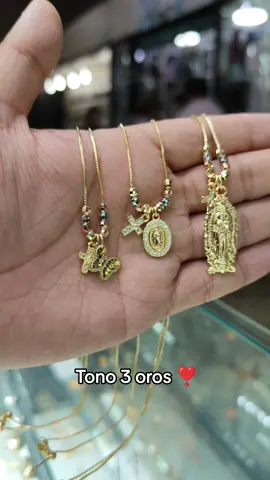 Collar de bolitas ❤️ #collar #dorado #bolitas #3oros #orolaminado 