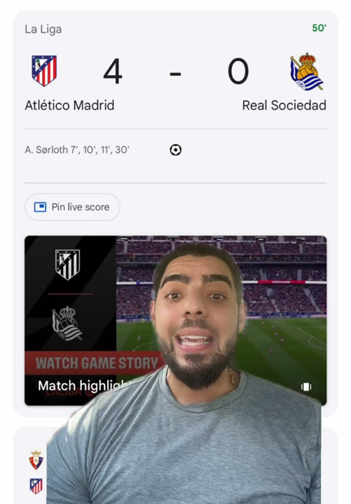 Sorloth fastest hatty in laliga history #greenscreen #therealmk #333 #foryou #fyp #ArabTikTok #arabic #lebnen #atleticodemadrid 