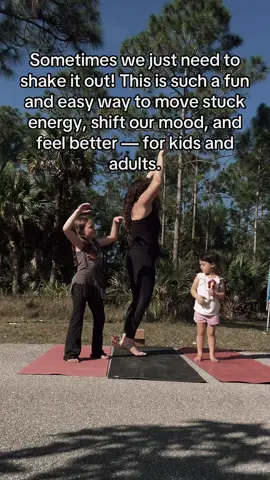 Quick energy reset! Shaking the arms, legs, and body is a simple and powerful way to help release tension, boost mood, and reset the nervous system. Perfect for kids (and grown-ups) when energy feels stuck or emotions get big. Just bounce, shake, and breathe! . . . . . . #KidsYoga #MindfulKids #HomeschoolLife #ConsciousParenting #RaisingVibrations #LittleYogis #EnergyHealingForKids #SpiritualKids #HolisticParenting #MovementForKids