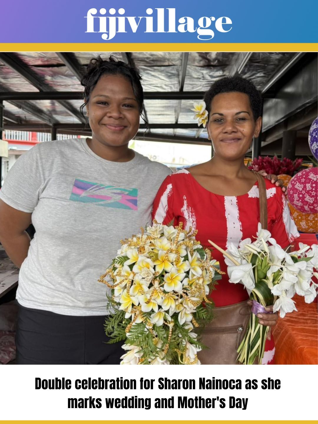 Double celebration for Sharon Nainoca as she marks wedding and Mother's Day #fiji #fyp