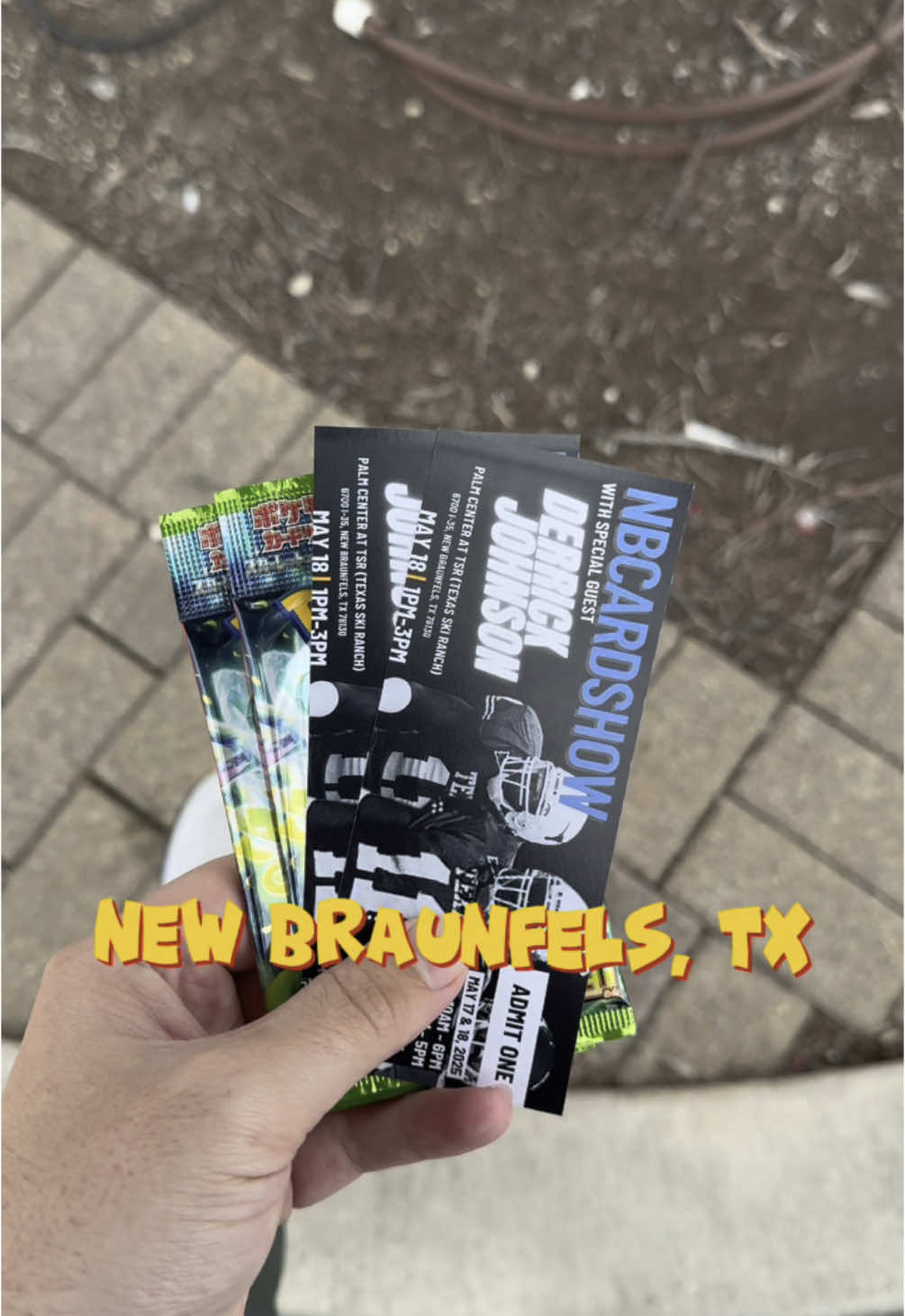 FREE TICKETS ALERT! We’ve hidden 2 FREE tickets to the NBCARDSHOW somewhere in New Braunfels, TX! For more information check out officialnbcardshow.com This is your chance to attend the best card show in Texas – for FREE. Don’t miss out! #NBCARDSHOW #NewBraunfels #CardShow #FreeTickets #HiddenGiveaway #SportsCards #TradingCards #TexasEvents