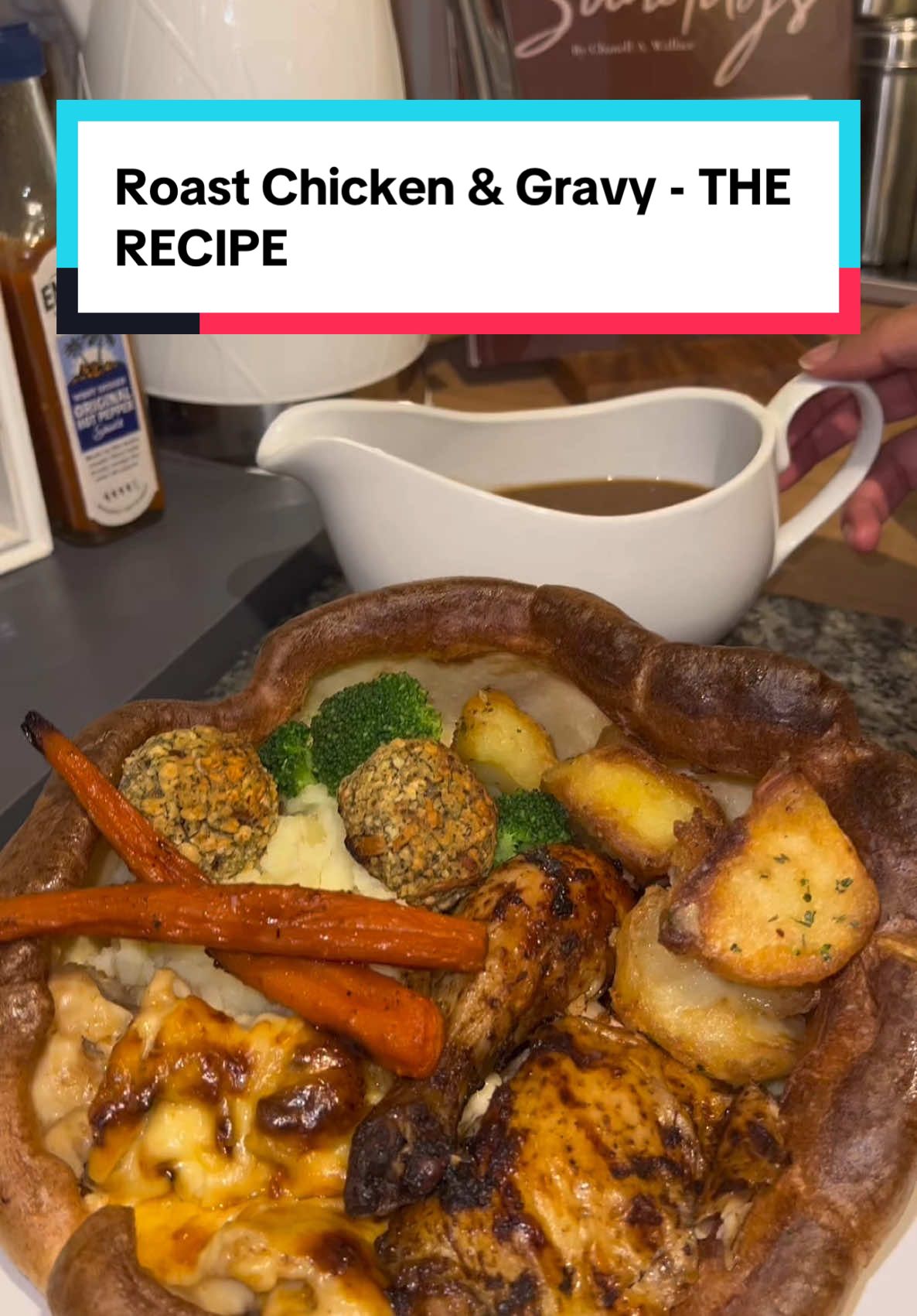 Roast Chicken & Gravy Recipe 🍗 Screenshot the full ingredients lists at the end 🫶🏾 #foodwithchanell #fyp #Recipe #FoodTok #roastdinner 