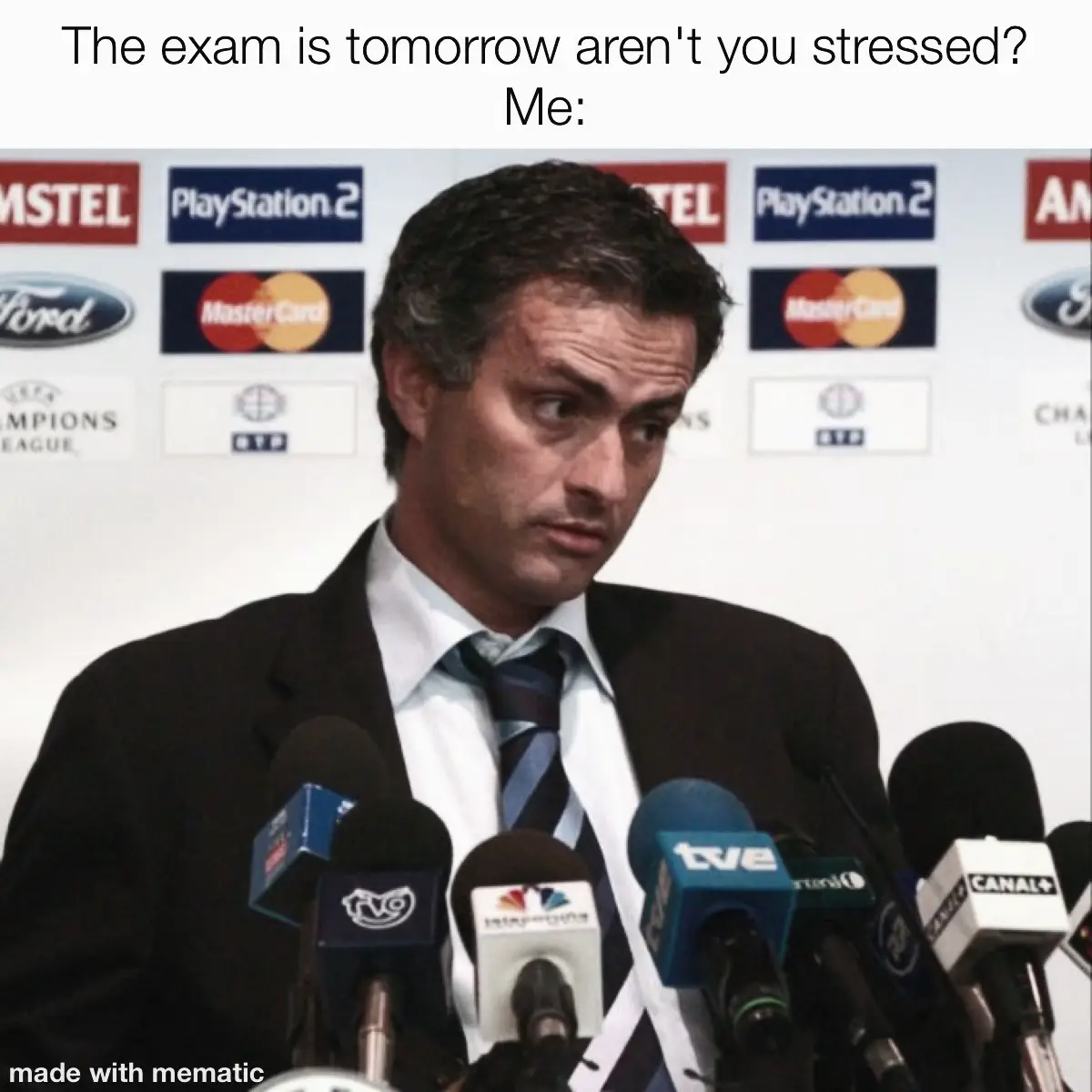 Pressure ? What Pressure ? #football #footballtiktok #footballvideo #fr #pressure #whatpressure #special #specialone #josemourinho #mourinho #exam #school #schoollife #stress 