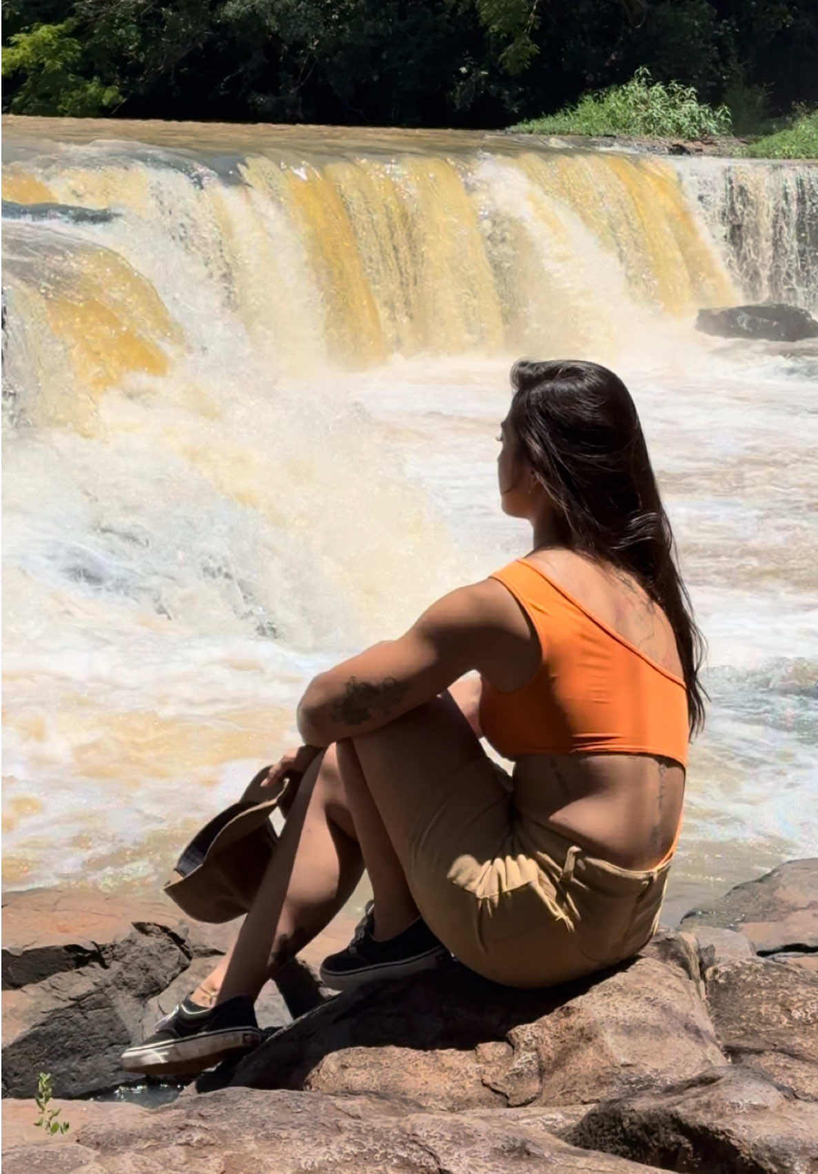 Solo Camping Girl: Into the Falls 🌲 #camping #survival #buschcraft #Outdoors #waterfall #asmr #solocampinggirl #girlsolocamping 