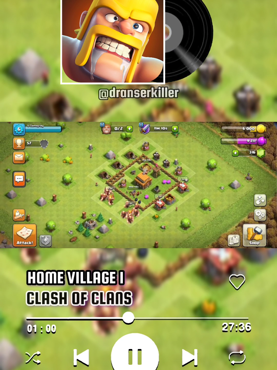 Home Village 1 - Clash of Clans #clashofclans #homevillage #mobilegame #videogamemusic #soundtrack #gamemusic #ost #gamingmusic 