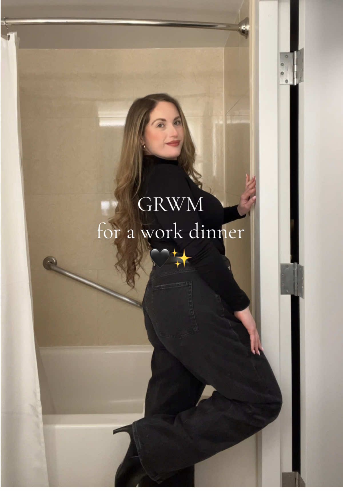 GRWM for a work dinner during my work trip in Boston 🖤✨ #fyp #grwm #workdinner #workdinneroutfit #OOTD #outfitinspo #arizona 