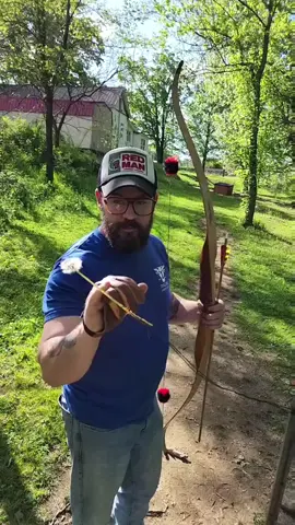 Dandelion Stem shot #archery #trickshots #recurve #bowandarrow #fyp 