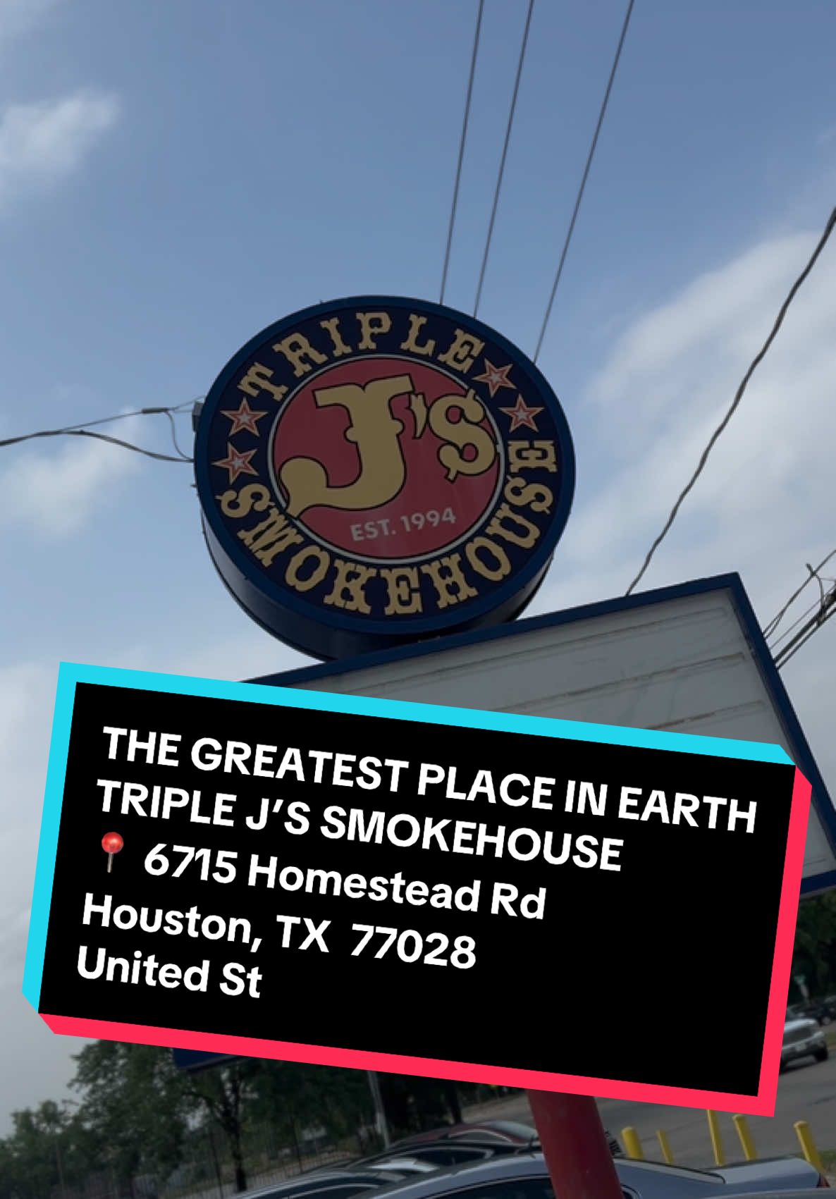 THIS IS THE MOST GREATEST PLACE TO EAT IN THE PLANET ! TRIPLE J’S !!!! OH LAWD YOU WANT GREAT BBQ THIS IS WHERE YOU GO IDC IDC IDC IDC 1000/10 #HOUSTONEATS #HOUSTON #TRIPLEJS #TRIPLEJ #HOUSTONBBQ 