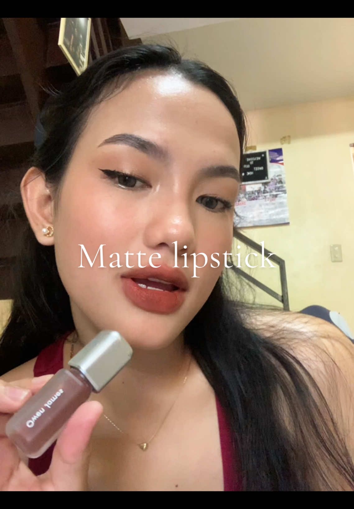 Shade 04💄 #lippies #lipstick #mattelipstick #velvetlipstick #matte #owenjames #buy1take1 #fyp #foryou #foryoupage #fypage 