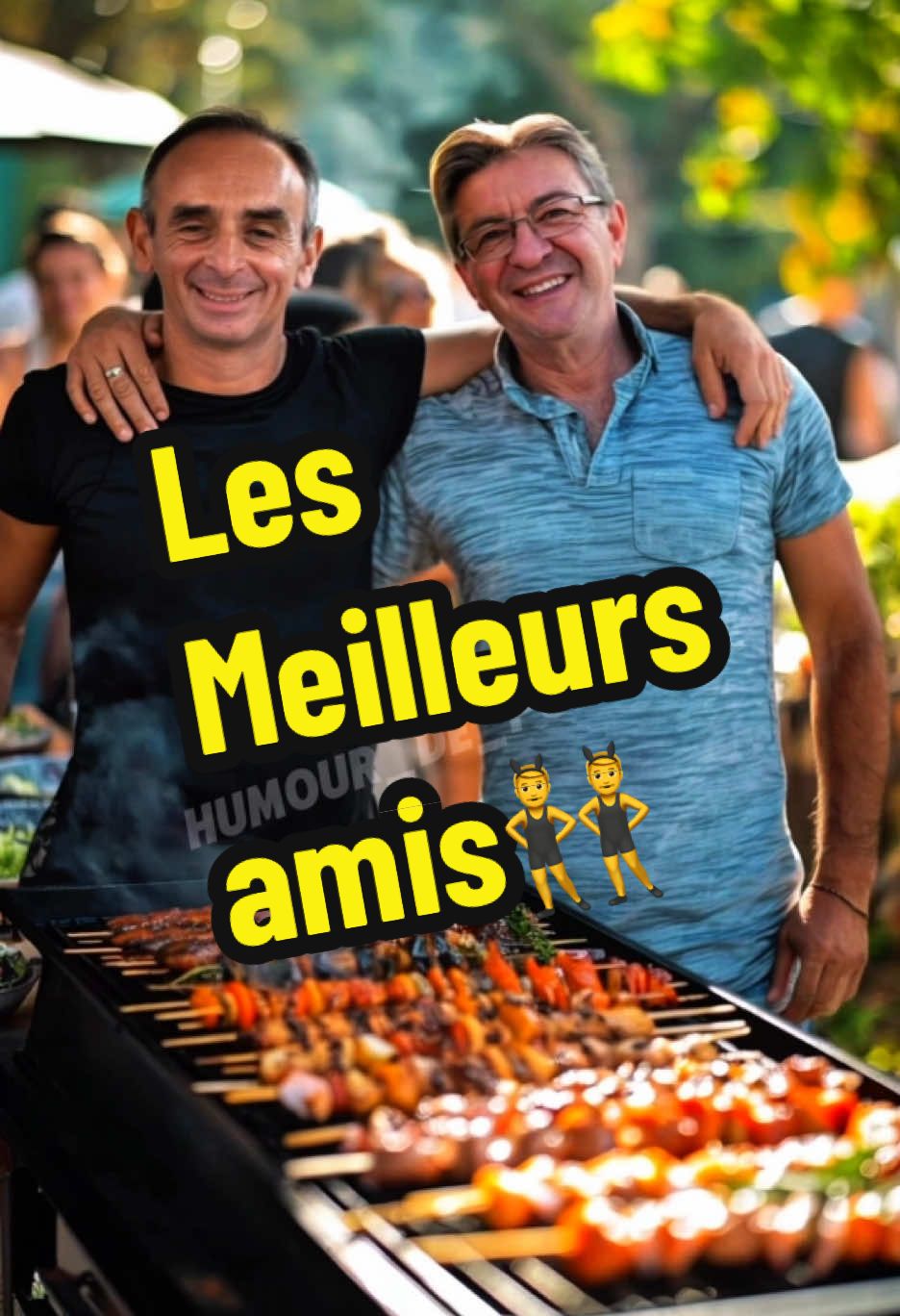 Aujourd’hui c’est barbecue entre copains ! ☀️🍖 #politique #france #macron #humour #parodie #info #satire #amis #barbecue 