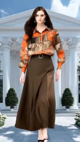 WOMEN'S RETRO PRINT CHIFFON SATIN BLOUSE ✨👚🕰️🎨 