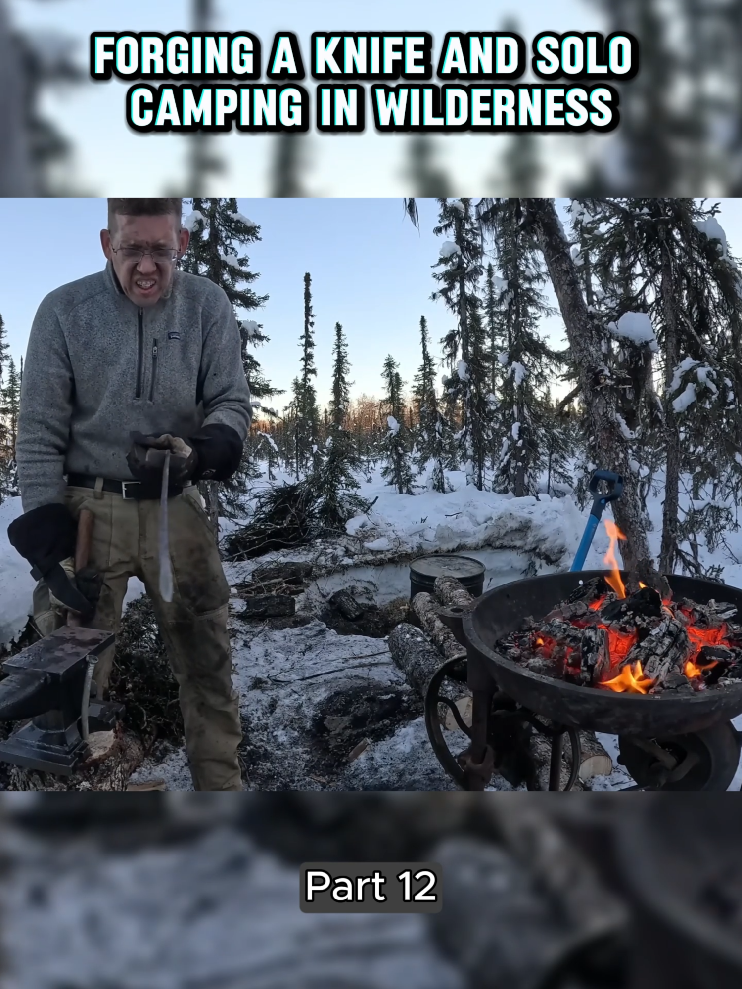 Finshing up the knife--Credit:Outdoor Boys #outdoorboys #camping #survival #forged #fire #honeybutter #fyp #wilderness