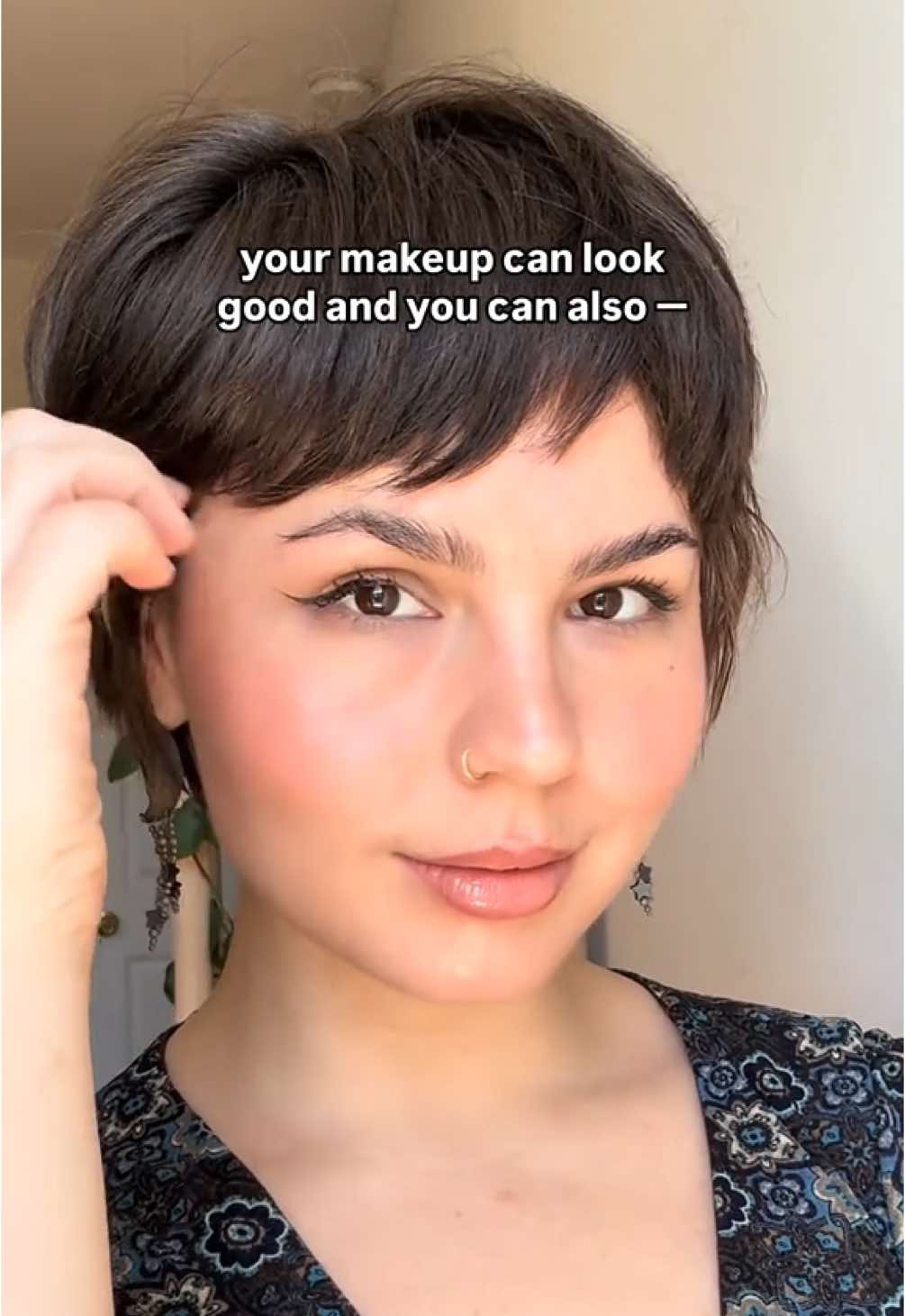 No your makeup doesn’t look like shit, it’s called being human. 🤍 #makeup #realisticmakeup #beautystandard 