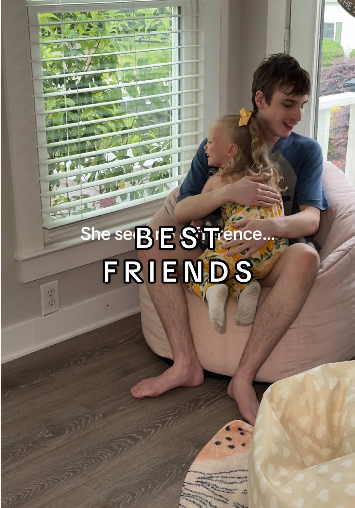 The sweetest bond I never saw coming. There’s no “difference” to her, he’s just her best friend. No labels, no limits. Just love. #AutismAwareness #BestFriends #UnconditionalLove #Neurodiversity #ToddlerLife #InclusionMatters #PureLove #SpecialBond #FamilyFirst #ThisIsLove