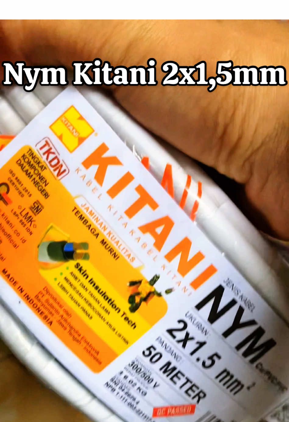 Nym Kitani 2x1,5mm #kabellistrik #kabelrumah #kabeltembaga #kabelsni #kitani 