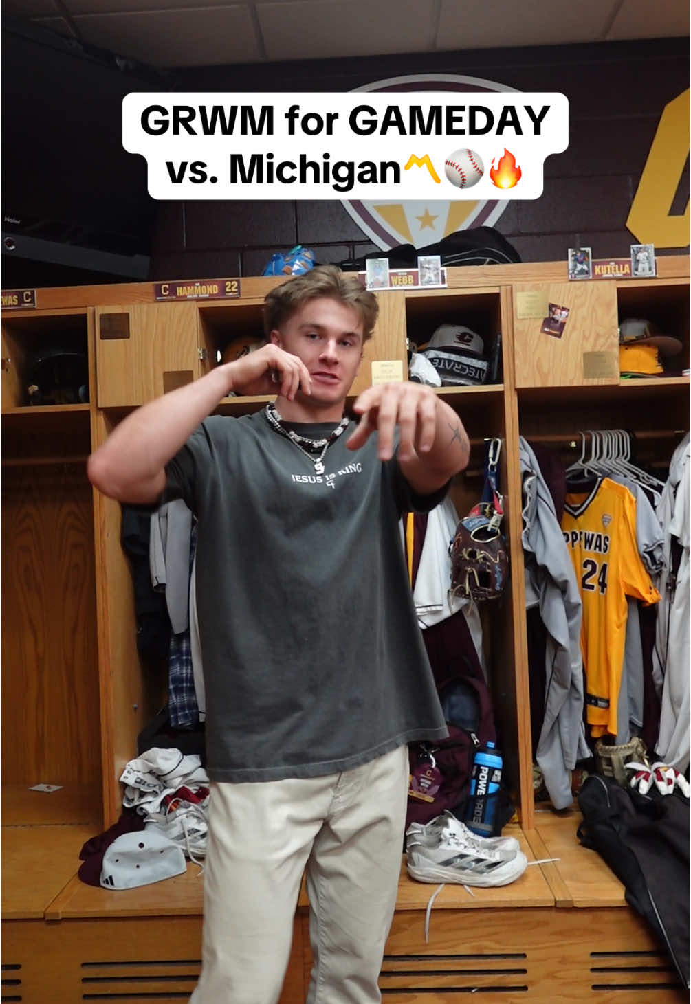 GRWM for GAMEDAY vs. Michigan〽️⚾️🔥 #baseball #baseballboys #baseballseason #baseballszn #baseballplayer #baseballplayers #d1 #college #collegebaseball #d1baseball #d1athlete #athlete #studentathlete #athletesoftiktok #athletelife #baseballlife #gamedayfood #gamedayoutfit #gamedayvlog #gameday #travelday #packwithme #getreadywithme #dayinmylife #dayinthelife #GRWM #ditl #Vlog #trend #viral #baseballgame #michiganwolverines #fyp #foryou #foryoupage 
