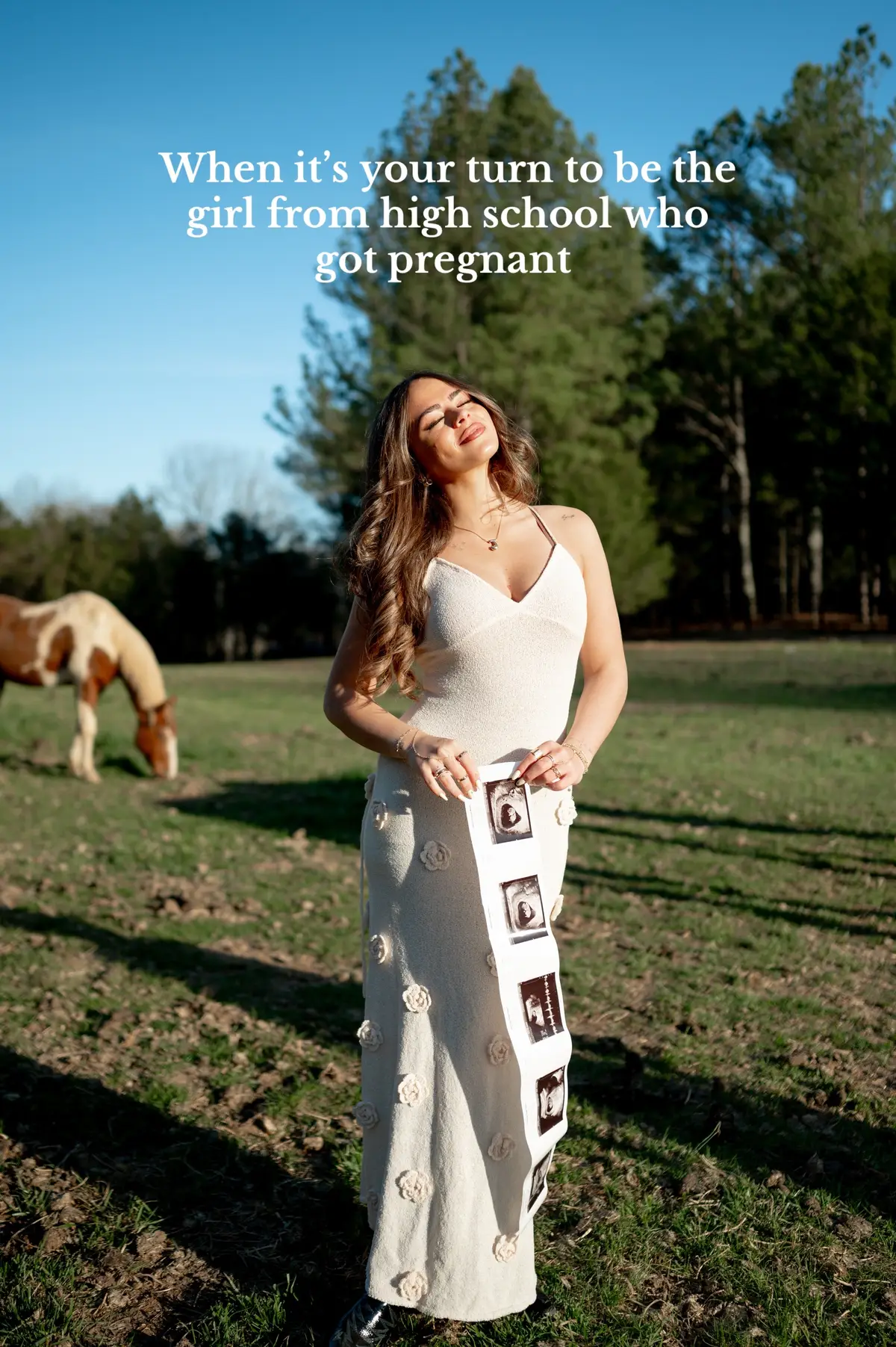 Maybe it was a shock 🤷🏻‍♀️ #pregnant #pregnanttiktok #pregnancy #pregnancyannouncement #babytok 