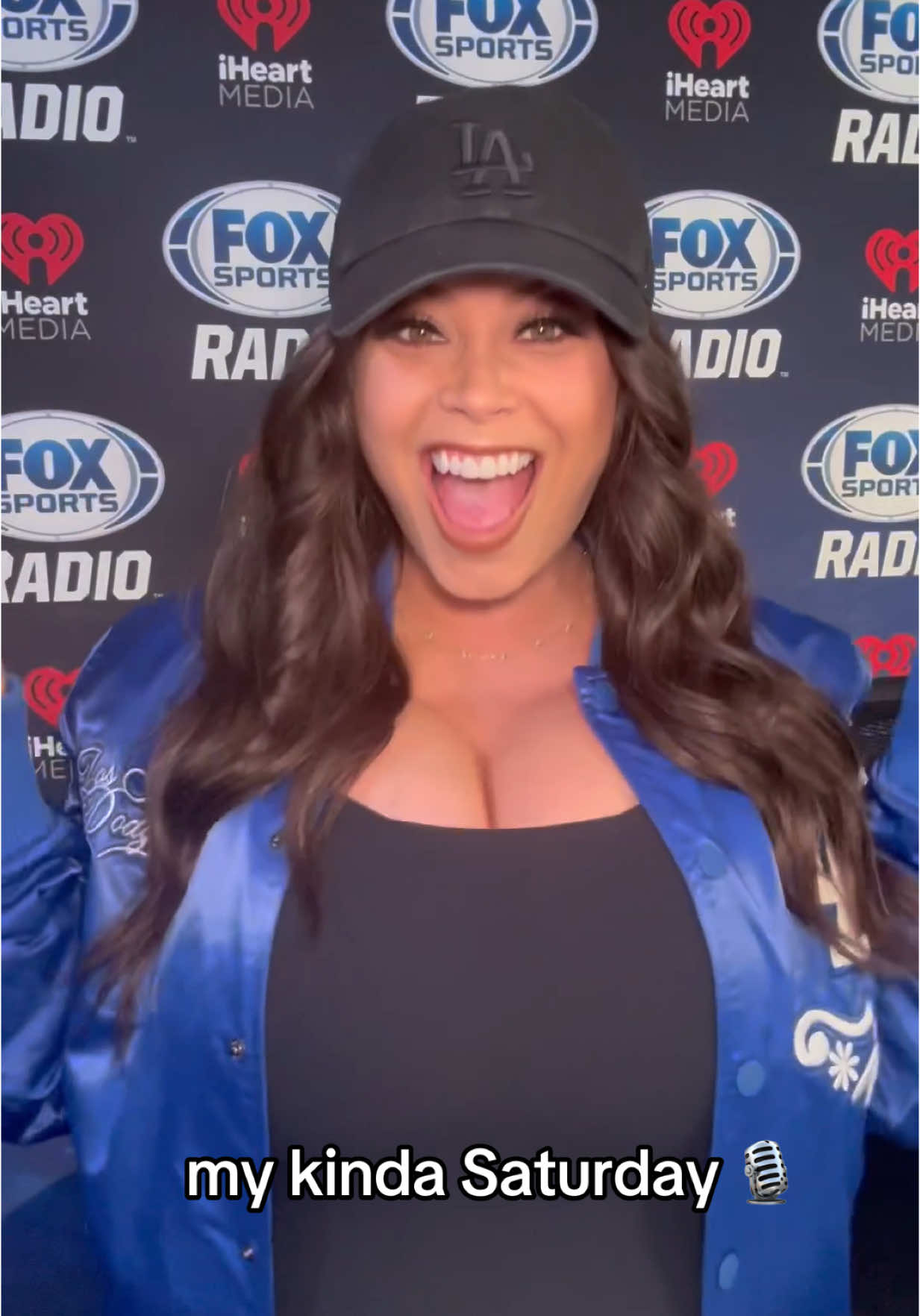 My kinda #Saturday 🤗🎙️ talking and watching #sports ALL DAY!  #happy #work #life #pregnant #mama #fyp #trending #weekend #fun #dance #LA #Dodgers